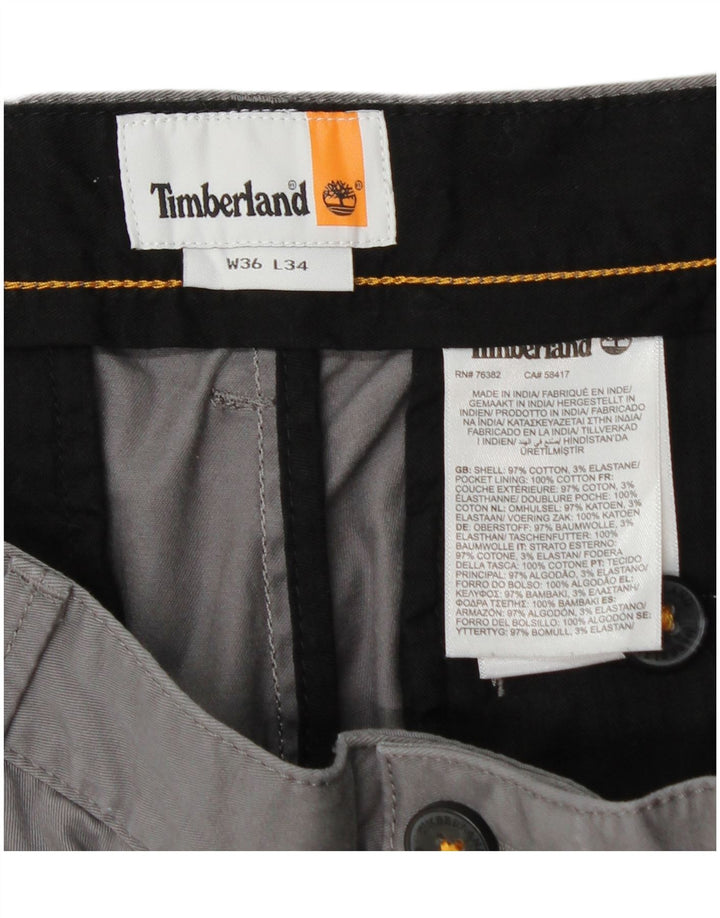 Pantaloni chino slim pentru bărbați TIMBERLAND L36 L34 bumbac gri