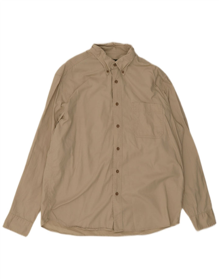 Cămașă pentru bărbați Eddie Bauer, mare, bej, bumbac