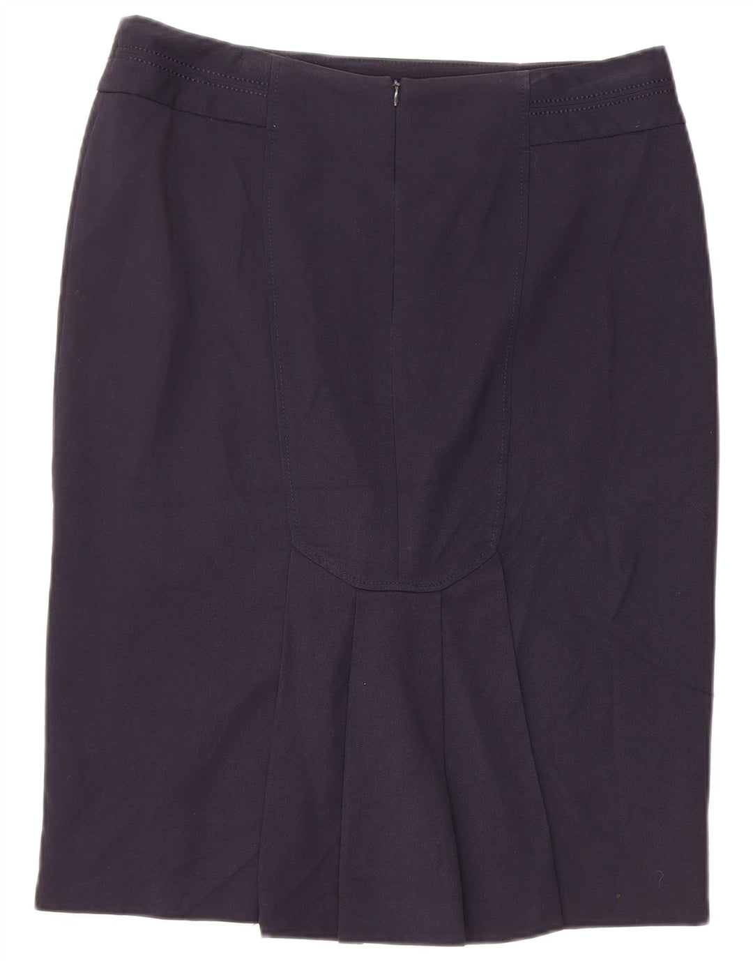 Fusta creion pentru femei Marks & Spencer UK 14 mare W34 poliester bleumarin