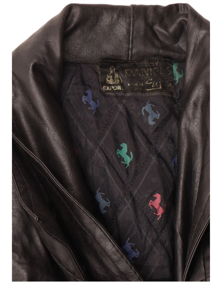 Jachetă de piele pentru bărbați VINTAGE UK 36 Small Black