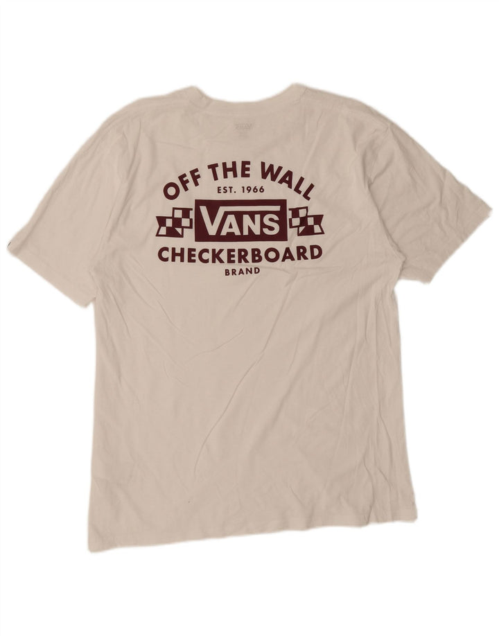Tricou grafic Vans pentru bărbați Top mare din bumbac alb