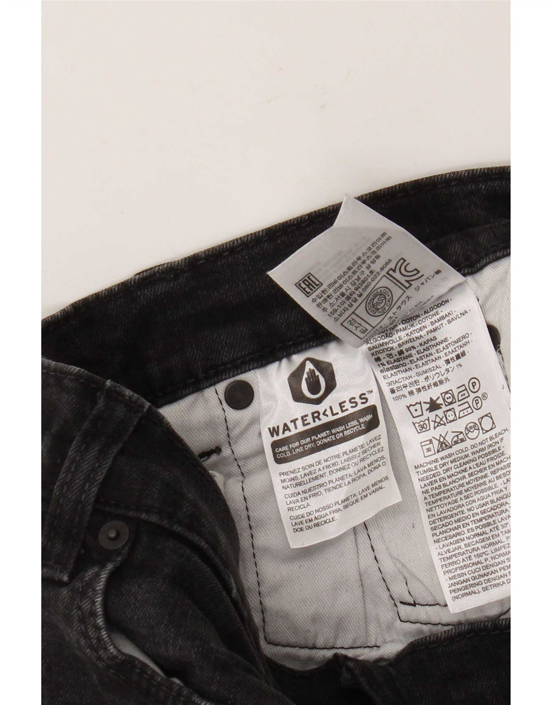 Blugi slim pentru bărbați Levi's W30 L29 bumbac negru