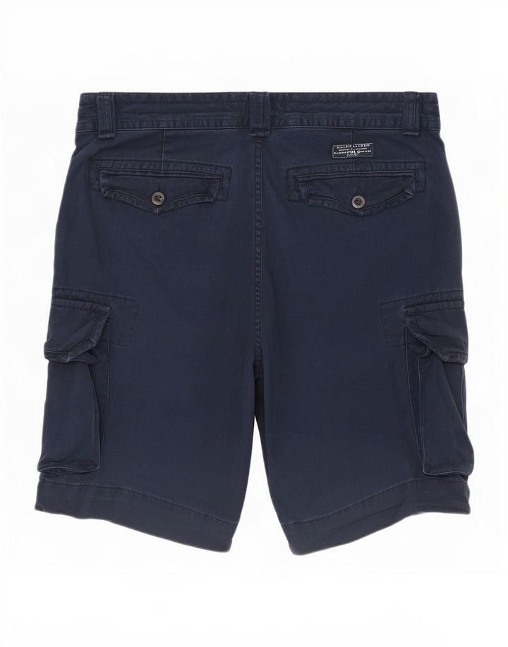 Pantaloni scurți cargo Ralph Lauren pentru bărbați W32, bumbac mediu albastru bleumarin