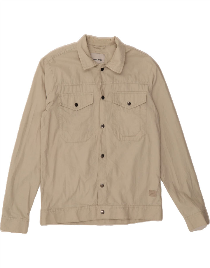 JACK & JONES Mens Comfort Fit Bomber Jacket UK 36 Small Grey Cotton Vintage Jack & Jones and Second-Hand Jack & Jones from Messina Hembry 