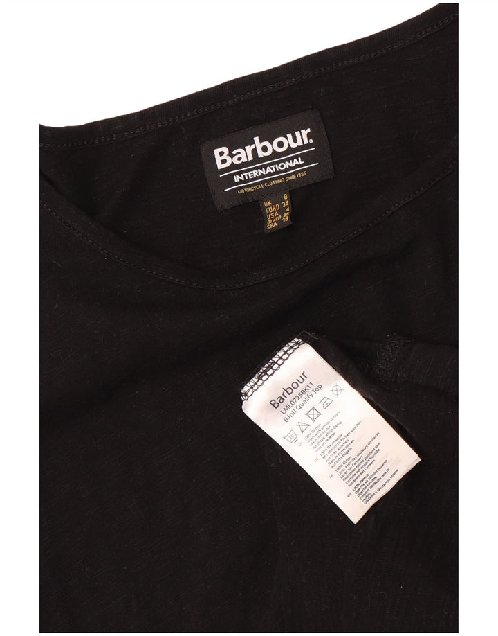 Barbour Tricou pentru femei Top UK 8 Small Black Bumbac