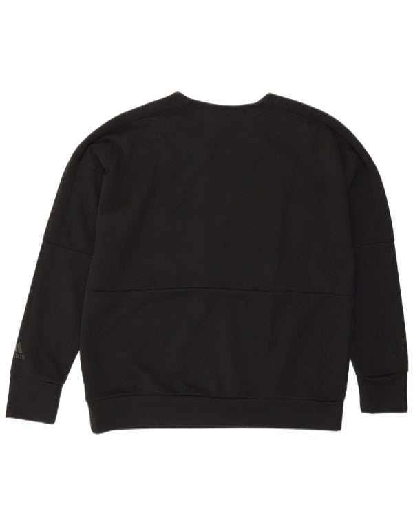 Pulover ADIDAS pentru femei UK 12/14 Medium Black Colorblock