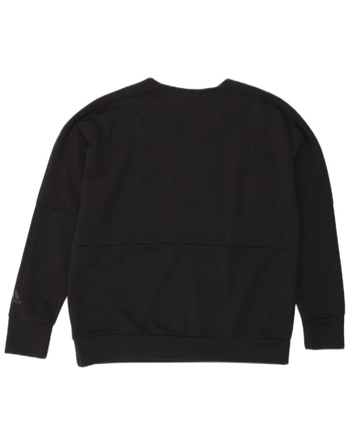 Pulover ADIDAS pentru femei UK 12/14 Medium Black Colorblock