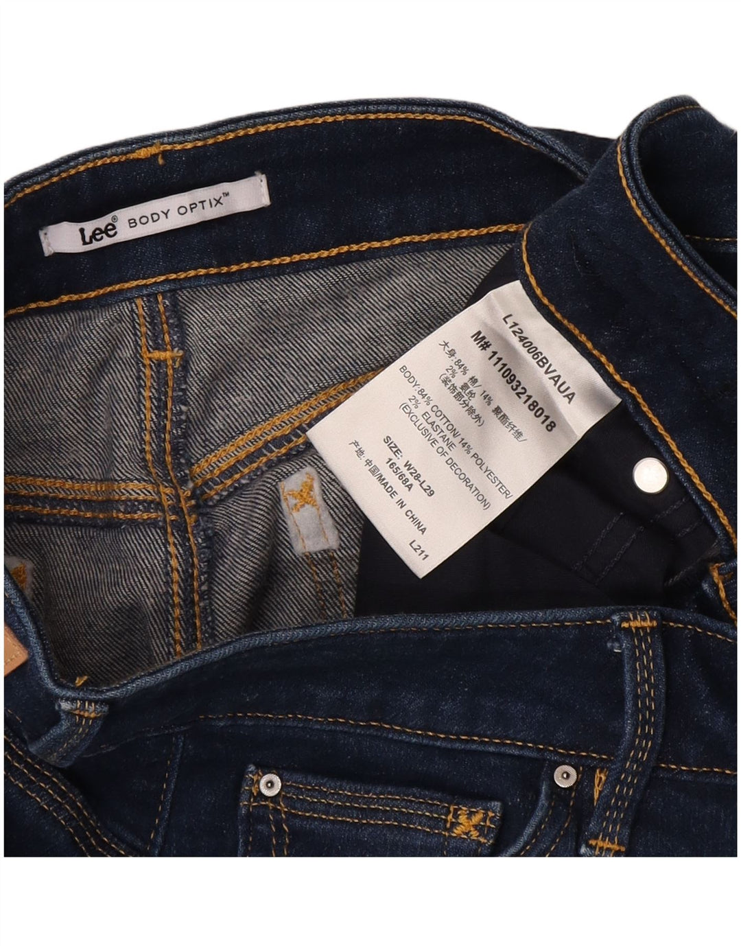 Blugi skinny pentru femei LEE W28 L29 Bumbac albastru