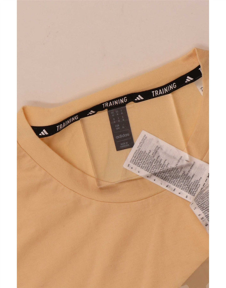 Tricou cu grafic de antrenament Adidas pentru bărbați Top Medium Bej Bumbac