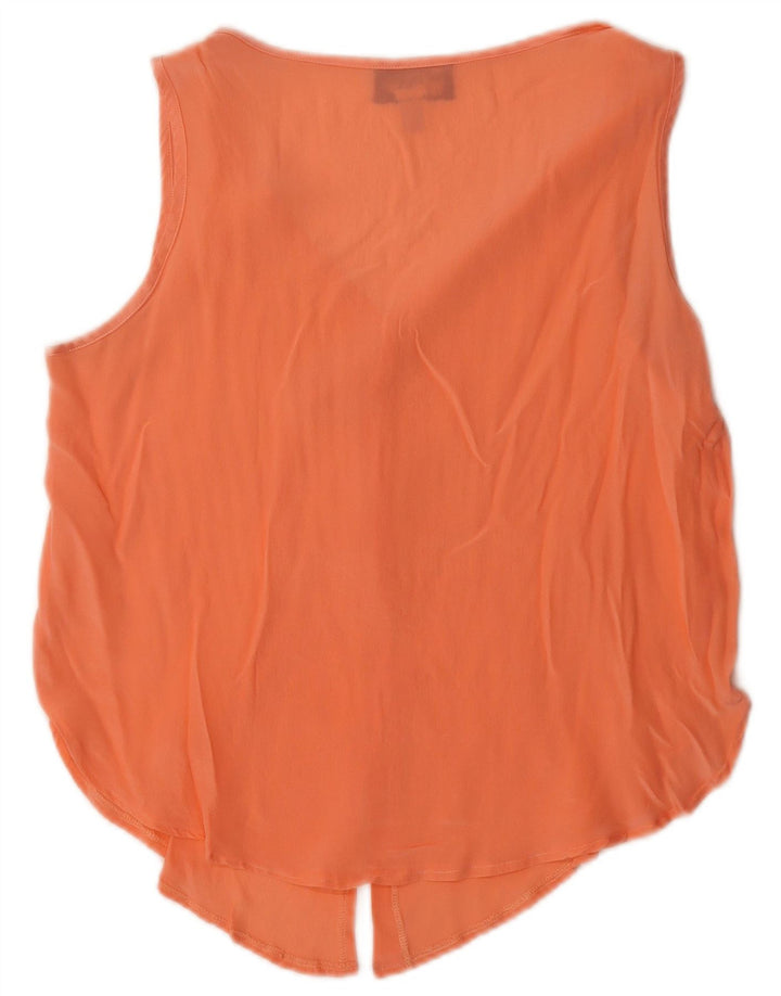 Vest Vest Top pentru femei UK 14 mare, portocaliu, mătase