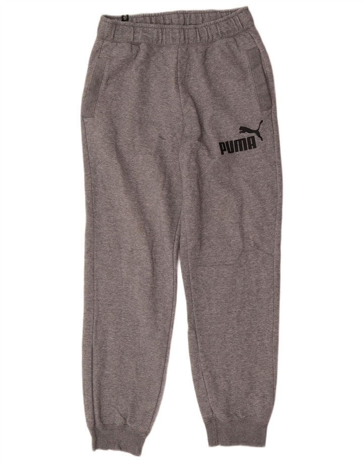 Pantaloni de trening Puma pentru bărbați Joggeri, bumbac, gri mediu, sport
