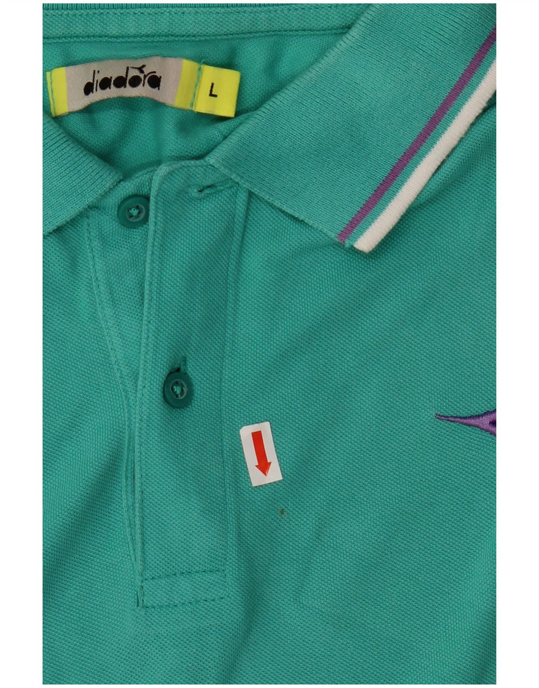 Tricou polo pentru bărbați Diadora, bumbac turcoaz mare