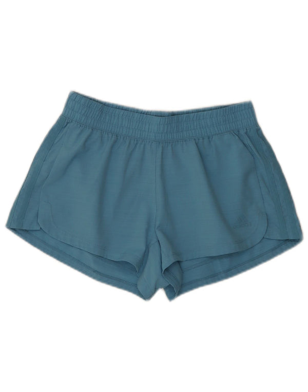 Pantaloni scurți sport Adidas pentru femei UK 8/10 Small Blue Poliester