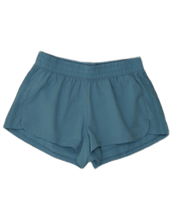 Pantaloni scurți sport Adidas pentru femei UK 8/10 Small Blue Poliester