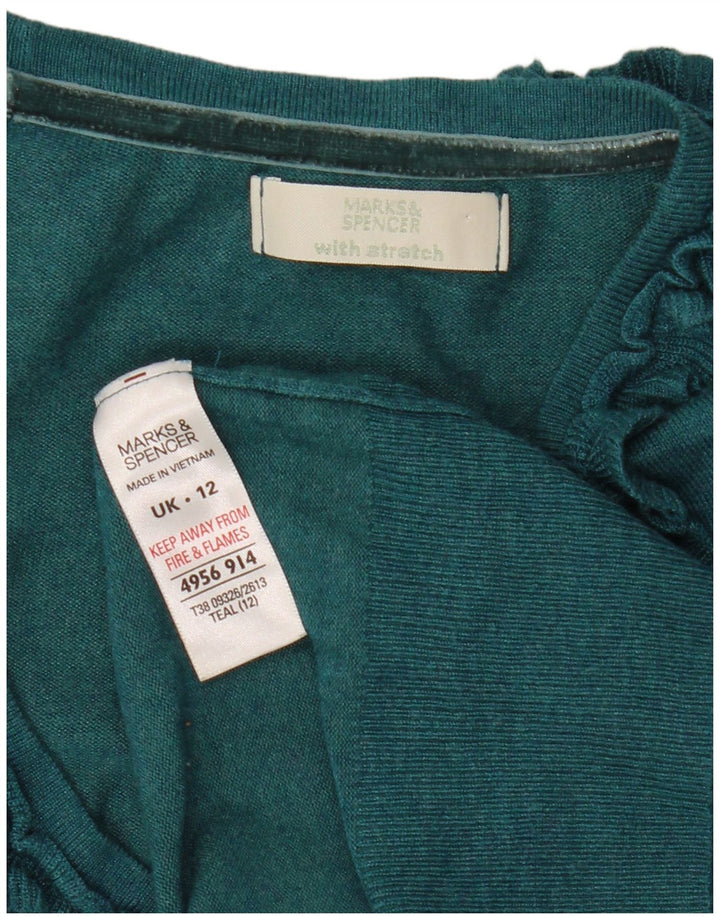 Pulover cardigan crop pentru femei Marks & Spencer UK 12 verde mediu