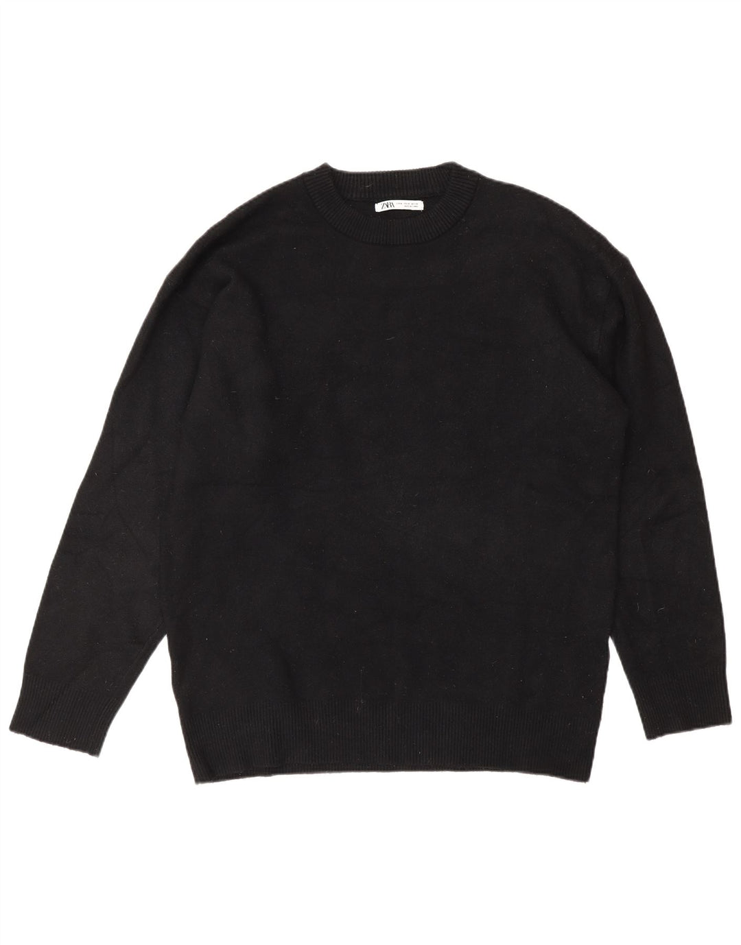 Pulover pentru femei Zara, cu gâtul turn, UK 14 Medium Black Viscose