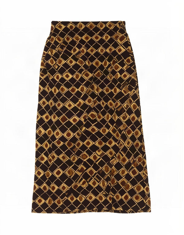 Fusta Maxi pentru femei St. Bernard UK 12 Medium W28 Poliamidă geometrică neagră