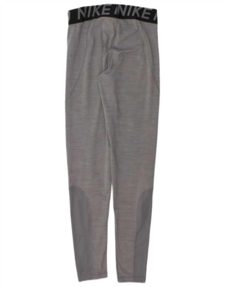 Leggings cu grafice Nike Dri Fit pentru femei UK 12 Gri mediu Colorblock