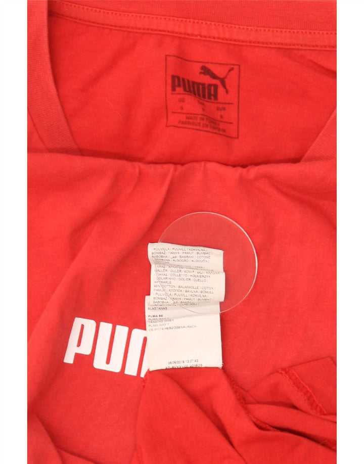 Tricou grafic Puma pentru bărbați Top mic bumbac roșu