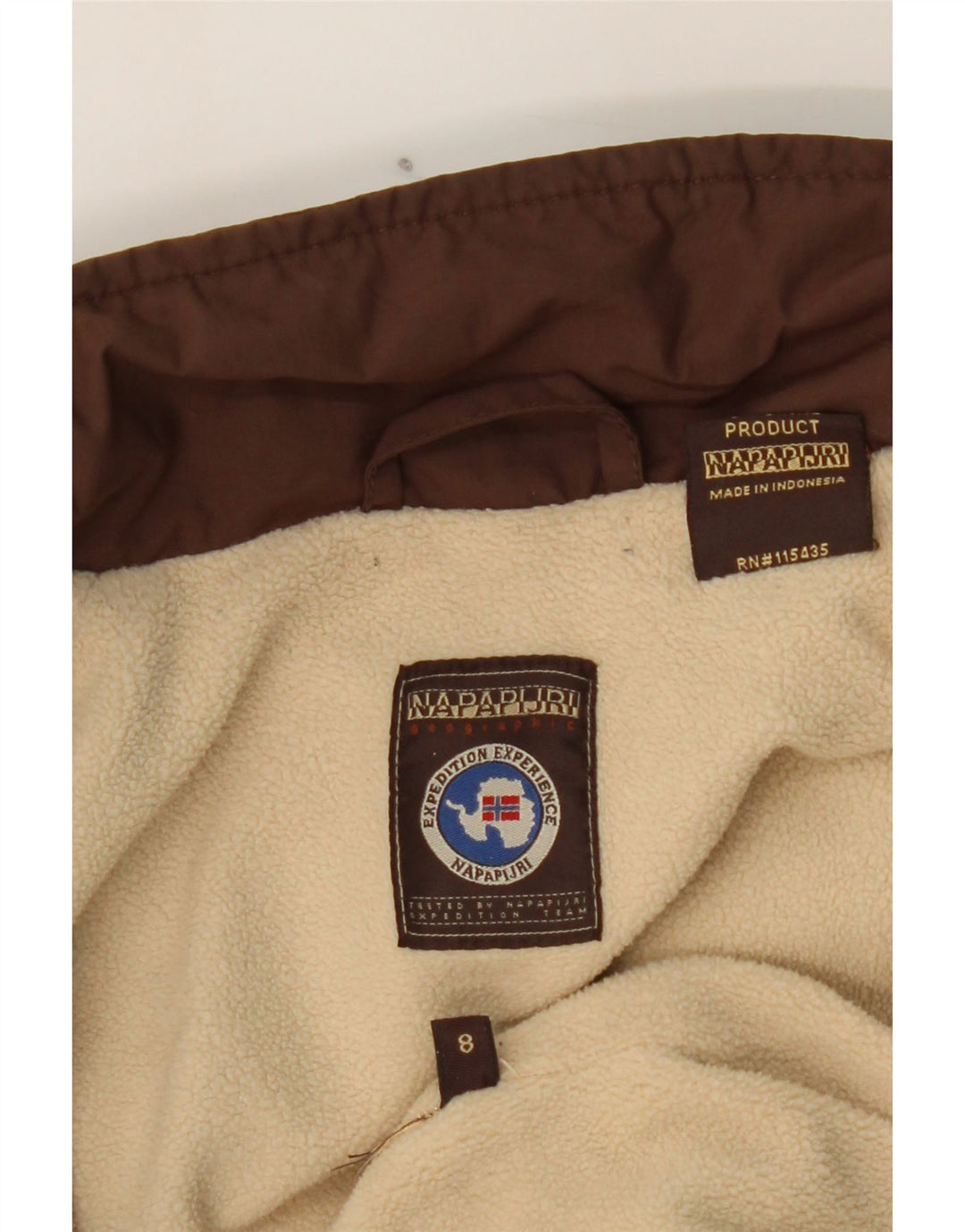 NAPAPIJRI Boys Windbreaker Jacket 7-8 Years Brown Vintage Napapijri and Second-Hand Napapijri from Messina Hembry 