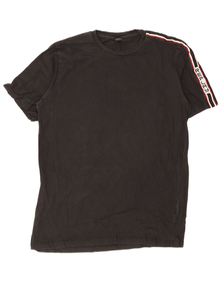 Tricou grafic pentru bărbați Replay Top mare negru Colorblock