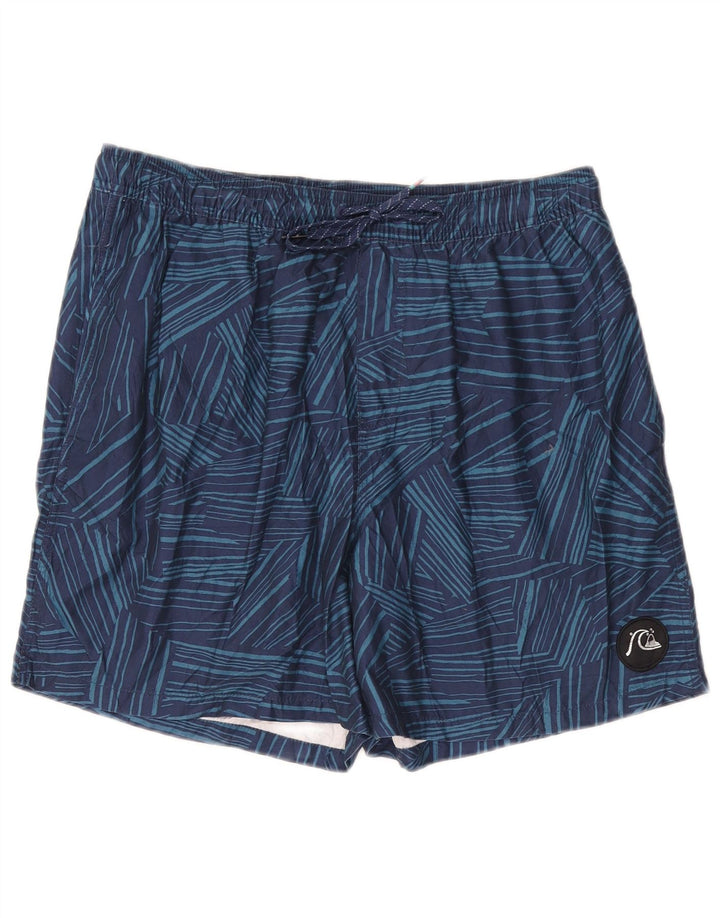 Pantaloni scurți de înot Quiksilver pentru bărbați, XL, bleumarin, poliester geometric