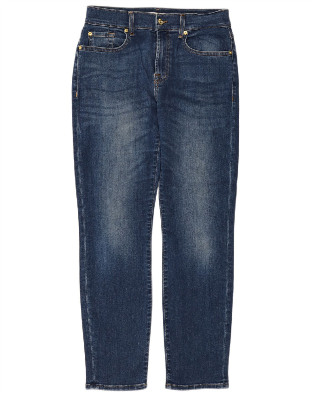 7 FOR ALL MANKIND Blugi subțiri pentru femei W26 L28 Bumbac albastru