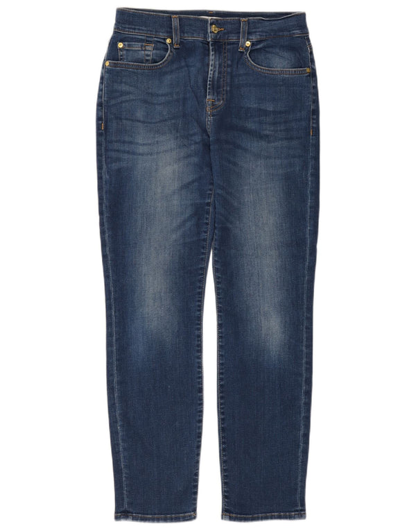 7 FOR ALL MANKIND Blugi subțiri pentru femei W26 L28 Bumbac albastru