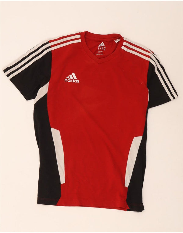 Tricou grafic Adidas pentru bărbați Top UK 44/46 mare, roșu, bumbac color bloc