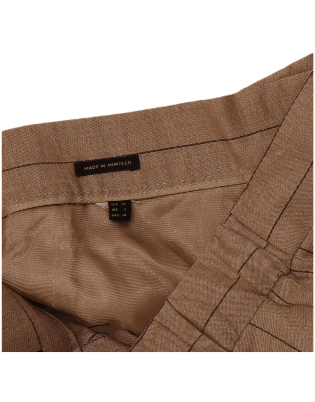 Pantaloni chino pentru femei MASSIMO DUTTI EU 34 2XS W24 L26 Bej cu dungi