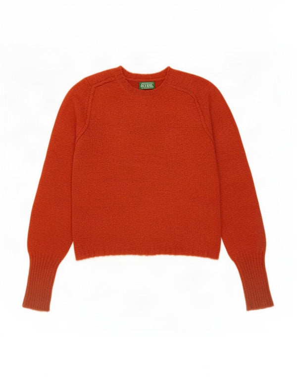 Pulover pentru femei Benetton Crop Crew Gate UK 10 Acrilic portocaliu mic