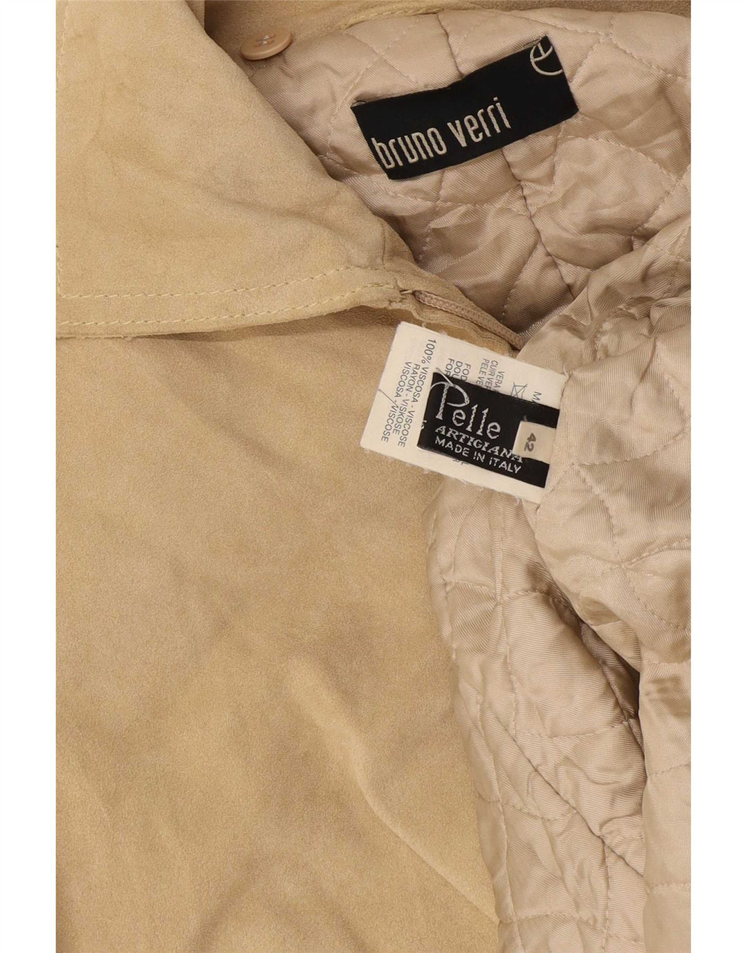 Bruno Verri Jachetă de piele intoarsa pentru femei IT 42 Medium Beige Piele