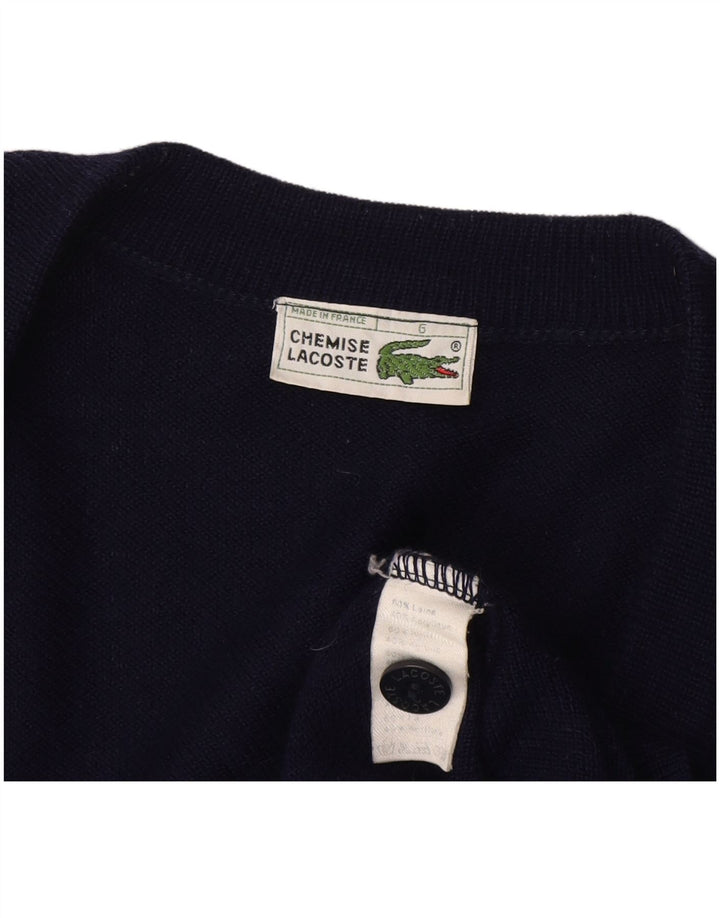 Pulover cardigan pentru bărbați Lacoste Mărimea 6 XL Lână bleumarin