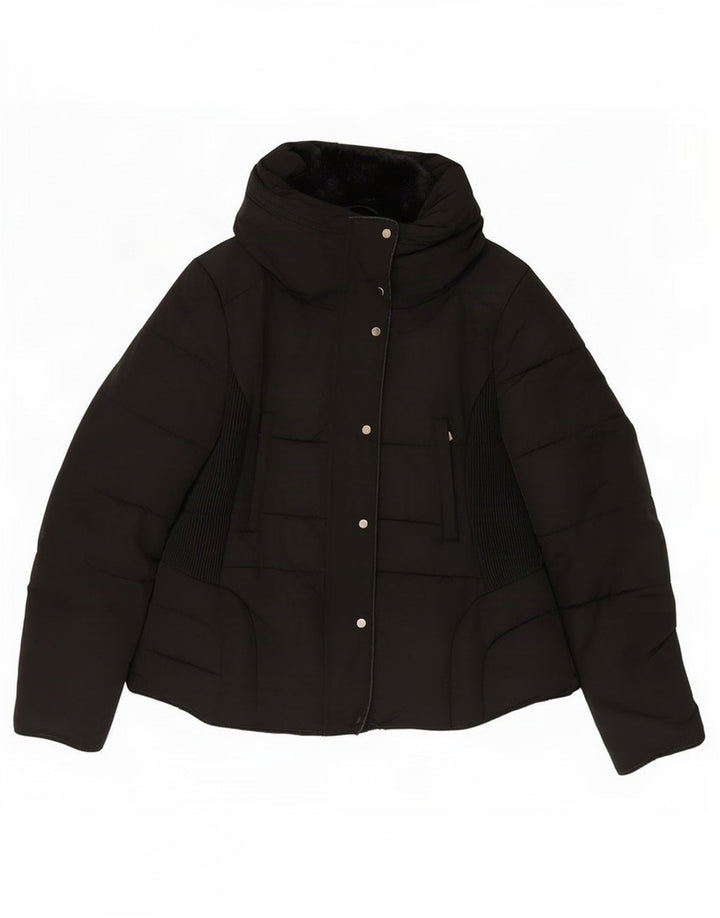 Jachetă căptușită pentru femei Zara UK 18 XL Poliester negru