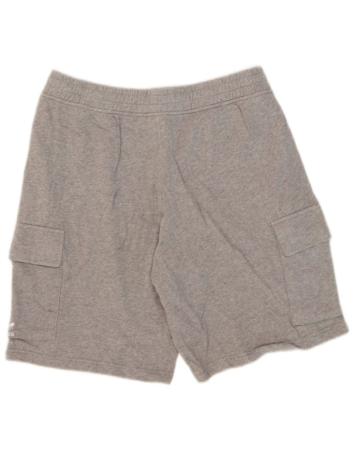 Pantaloni scurți sport cargo adidas pentru bărbați, mari, gri, bumbac
