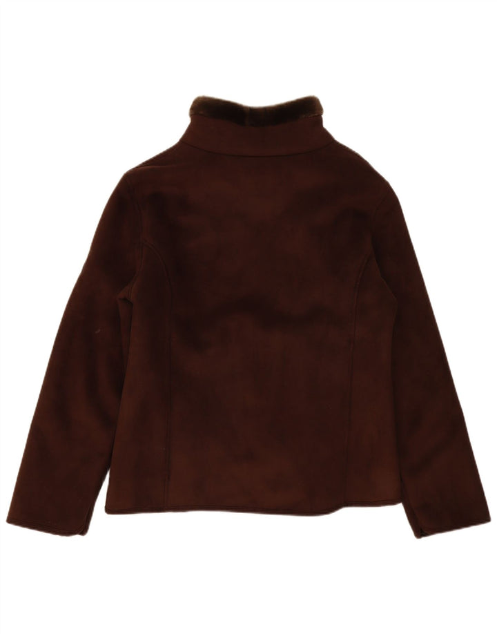 Jack Murphy jachetă Sherpa pentru femei UK 14 mare maro acrilic