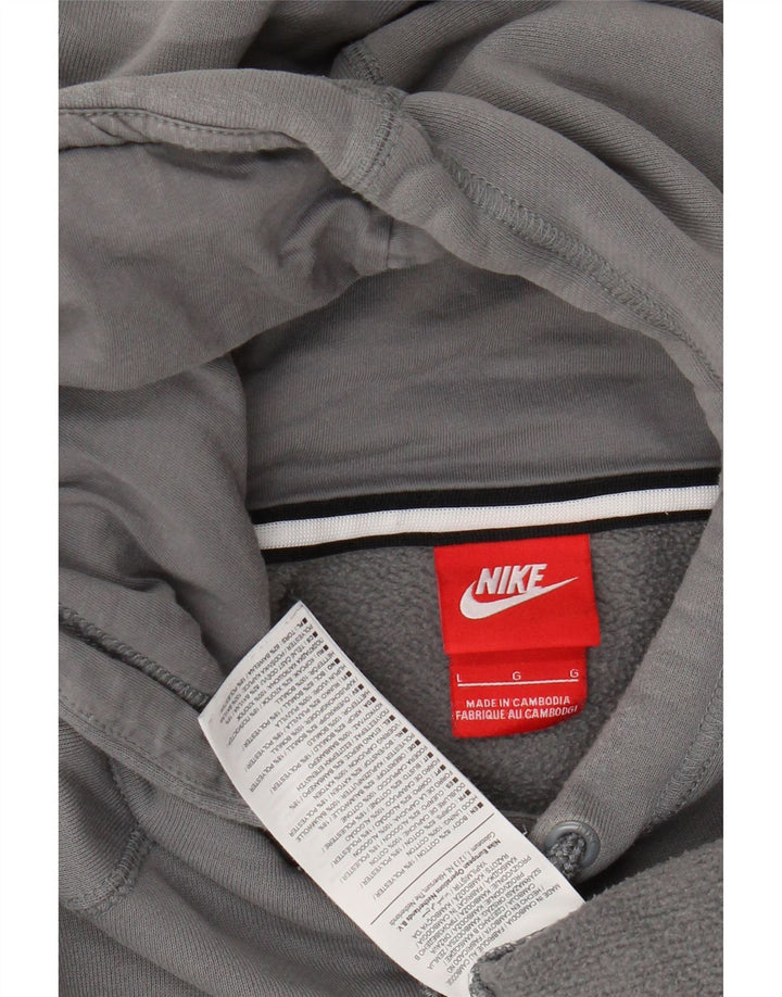 Pulover NIKE pentru bărbați, cu capota, mare, gri, bumbac