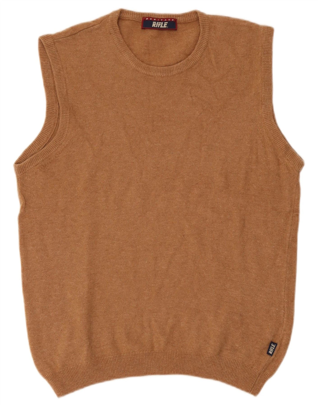 Rifle Womens Heritage Vest Tank Top UK 12 Lână maro medie