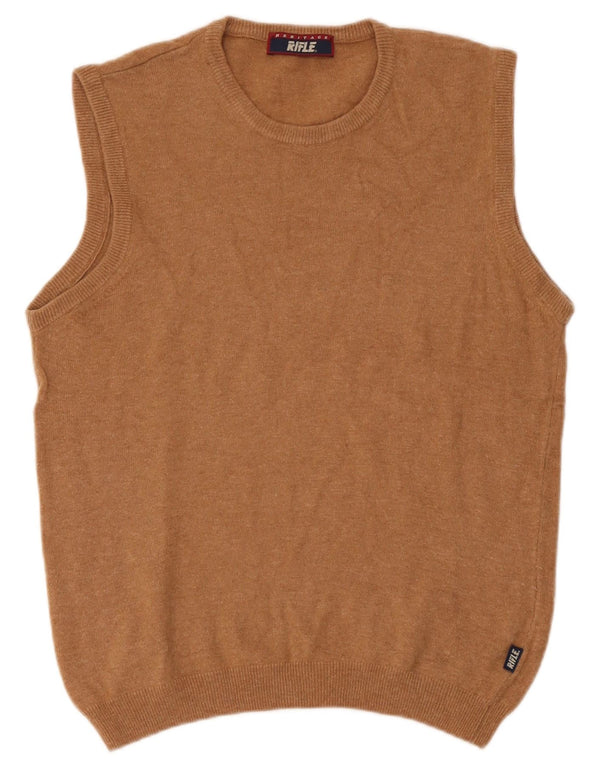 Rifle Womens Heritage Vest Tank Top UK 12 Lână maro medie
