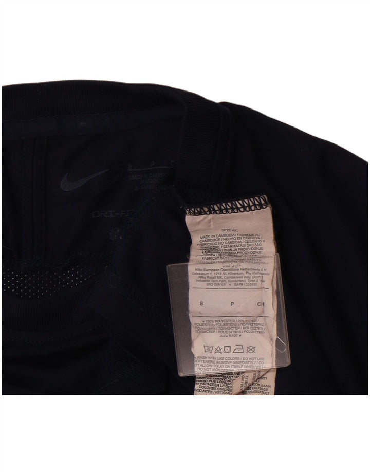 NIKE Mens Dri Fit T-Shirt Top Small Navy Blue Polyester
