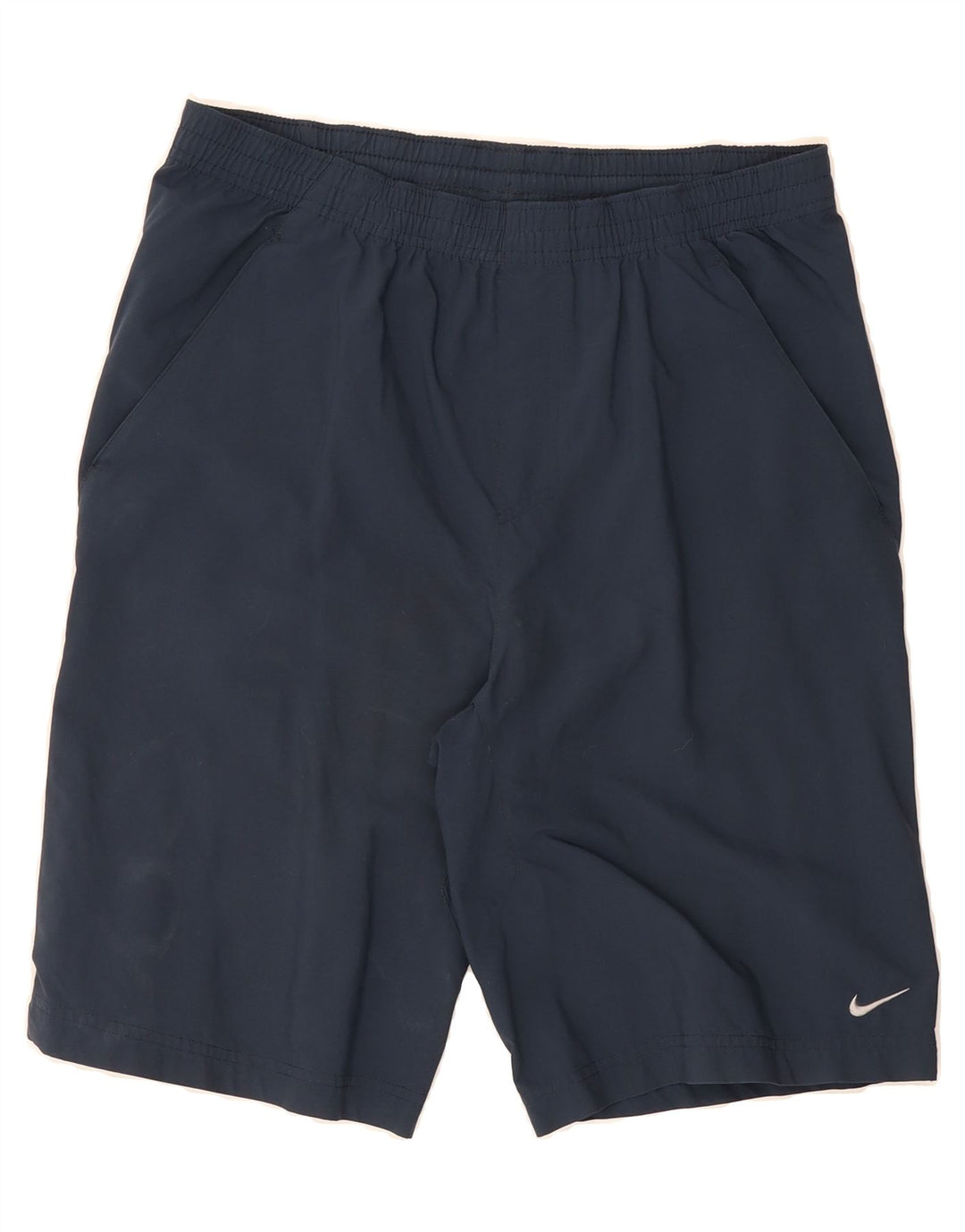 NIKE Mens Sport Shorts Small  Navy Blue Nylon Vintage Nike and Second-Hand Nike from Messina Hembry 