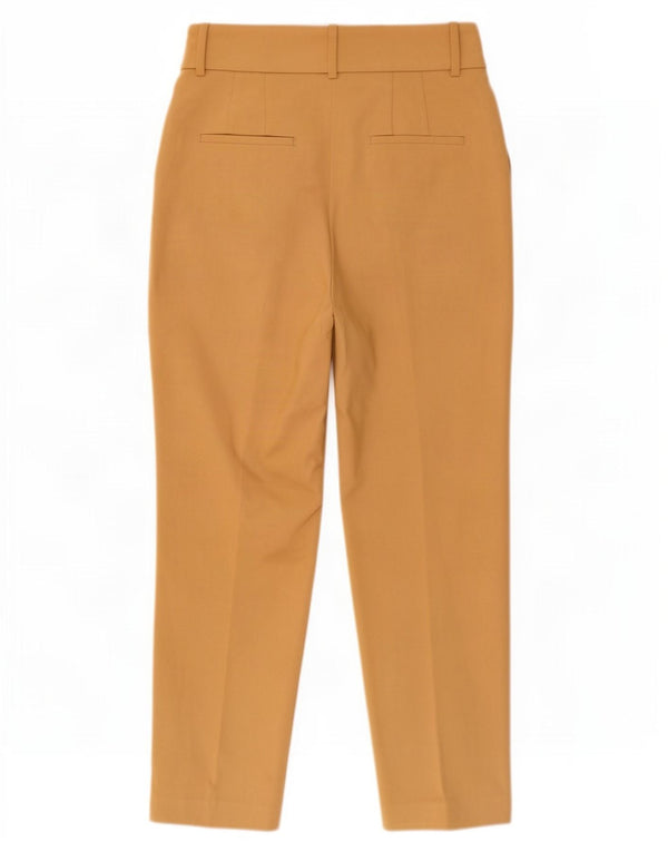 Zara Womens High Waist Tapered Chino Trousers Small W27 L27 Beige