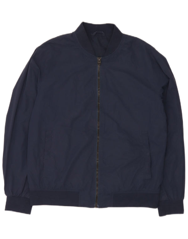 Bomber pentru bărbați Zara UK 40 mare, albastru, poliester