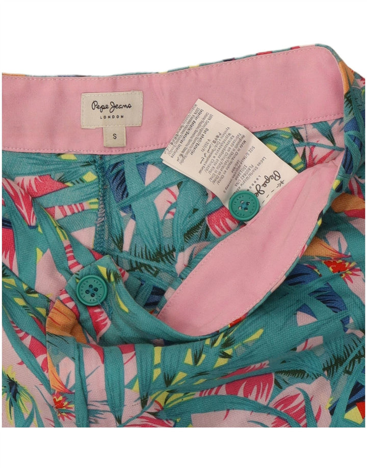 Pantaloni caldi pentru femei PEPE Jeans Small W27 Bumbac floral multicolor