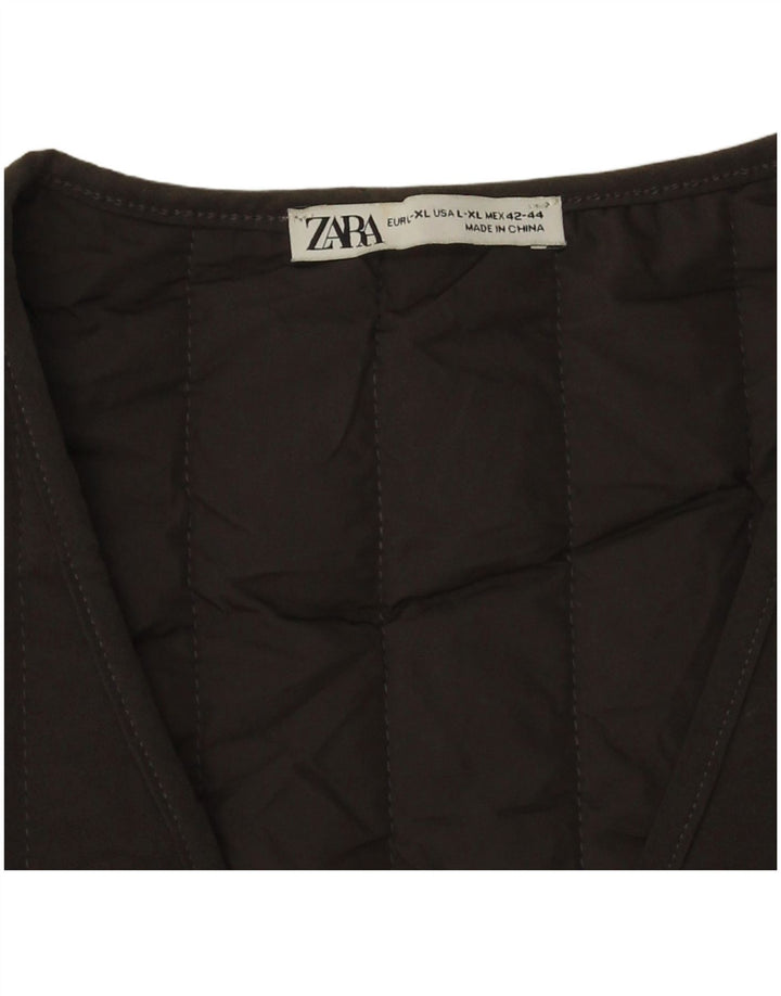 Gilet căptușit pentru bărbați Zara UK 40, mare, gri, poliester