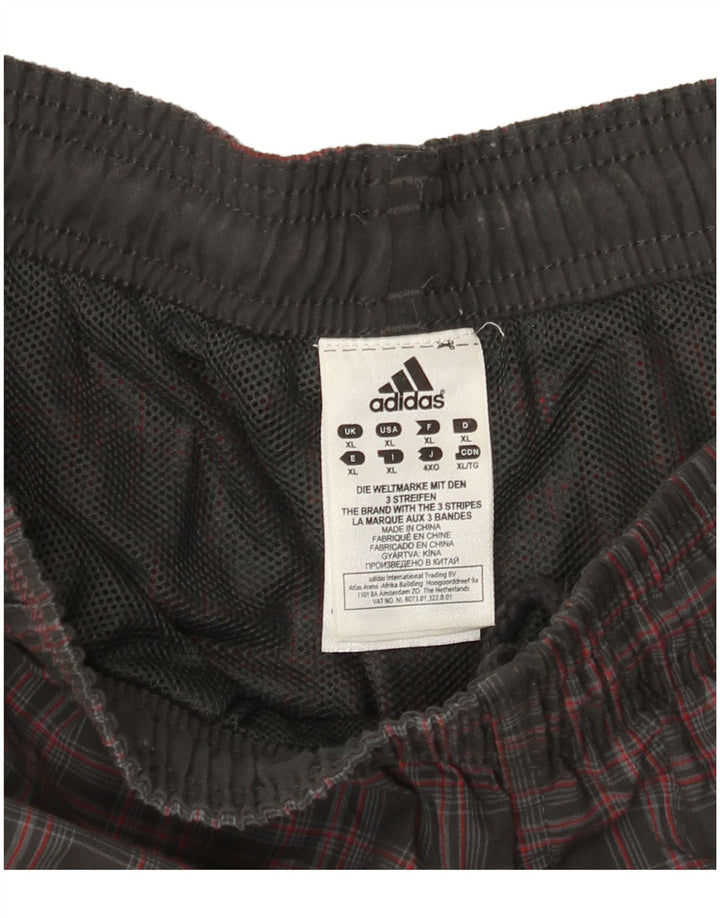 Pantaloni scurți sport pentru bărbați Adidas XL, gri poliester check