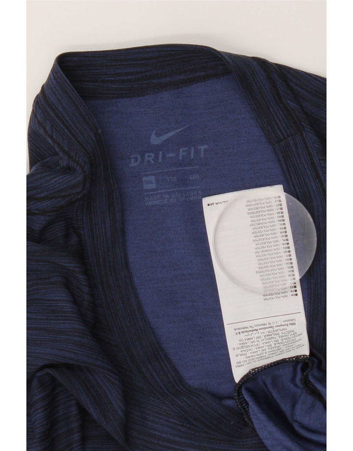 Tricou pentru bărbați Nike Dri Fit Top 2XL, albastru bleumarin, poliester pătat