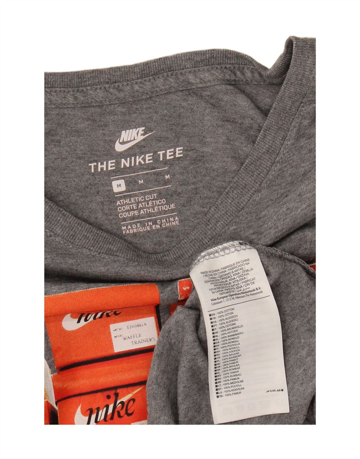 NIKE Mens Athletic Cut Graphic T-Shirt Top Medium Grey Cotton Vintage Nike and Second-Hand Nike from Messina Hembry 