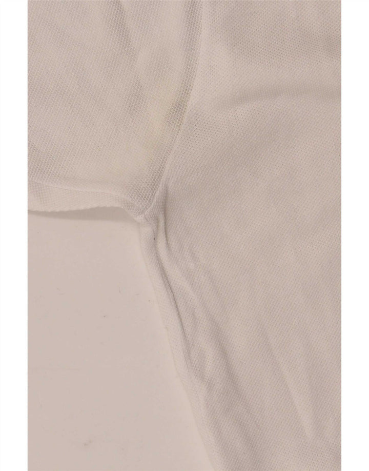 Tricou polo Lacoste pentru bărbați, mărimea 3, bumbac alb mic