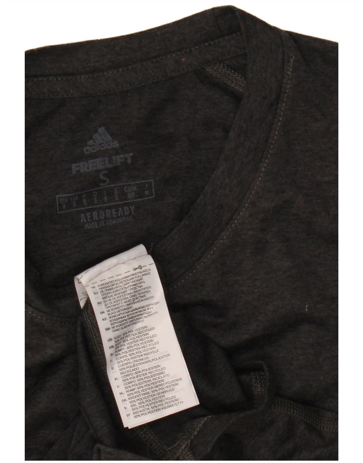 Tricou cu grafică Adidas Aeroready pentru bărbați Top mic, gri, poliester